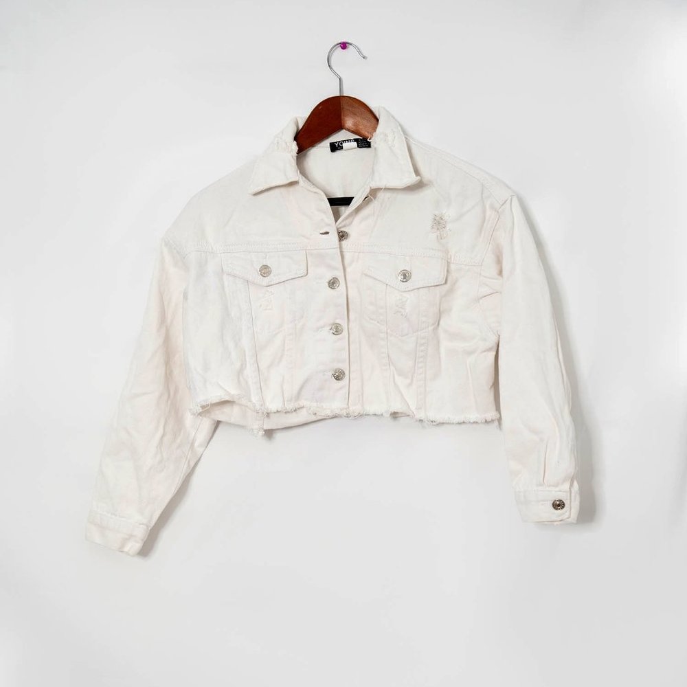 Yoins White Jean Jacket